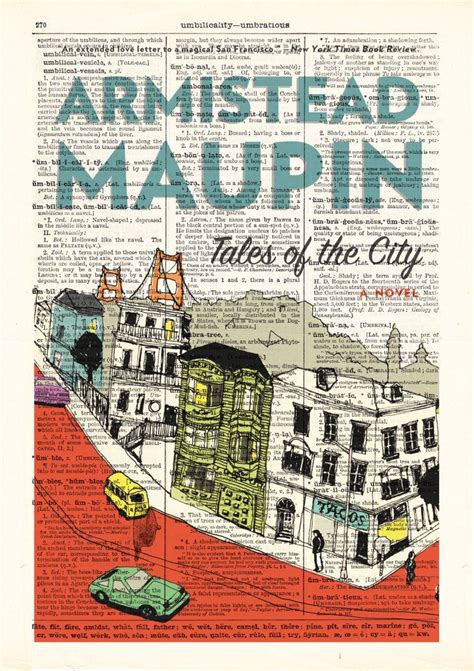 Tales of the City by Armistead Maupin. Book Cover Art Print | Etsy ...