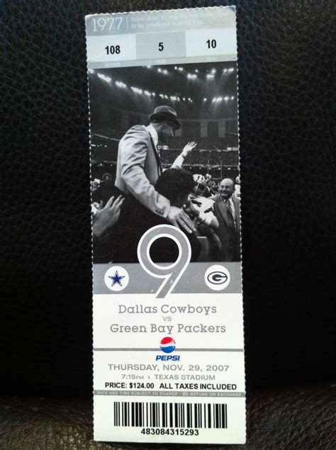 Ticket Stubs: Dallas Cowboys vs. Green Bay Packers