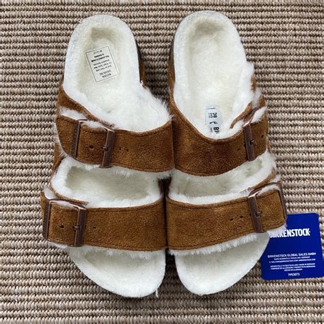 Birkenstock Arizona shearling slides Size 38 -... - Depop