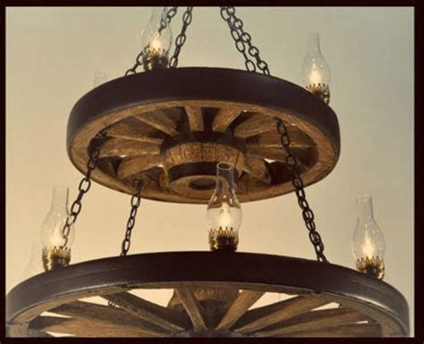 Wagon Wheel Rustic Chandelier Western Decor Pendant Light - Etsy