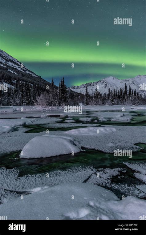 Northern lights, Annie Lake, Yukon, Canada Stock Photo - Alamy