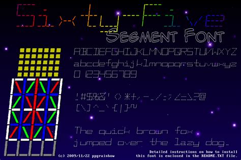 7 segment display fonts - mailerasl