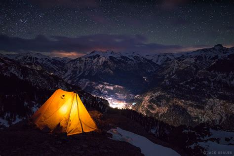 Winter Camp over Ouray : San Juan Mountains, Colorado : Mountain ...