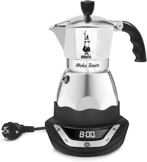 Easy Timer Electric Coffee Maker for 6 Cups – Aluminium in Black/Grey ...