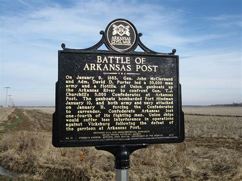 Battle of Arkansas Post Marker - Encyclopedia of Arkansas