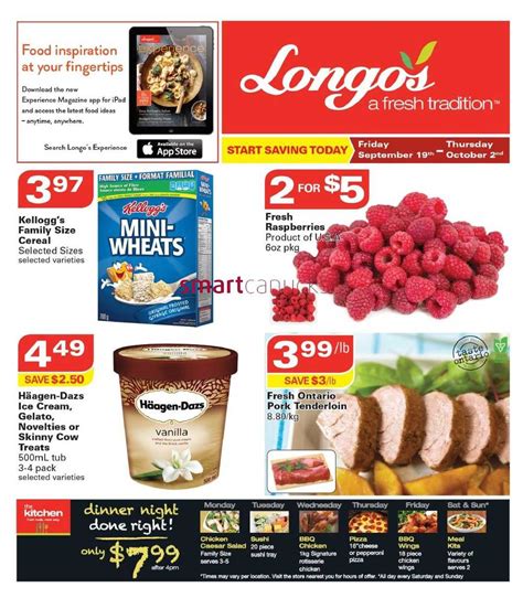 Longo's flyer September 19 to October 2