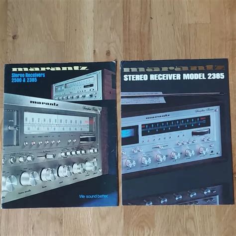 VINTAGE MARANTZ STEREO Brochures 1977 2385 2500 Receivers Specs, Info Pre-owned £8.22 - PicClick UK