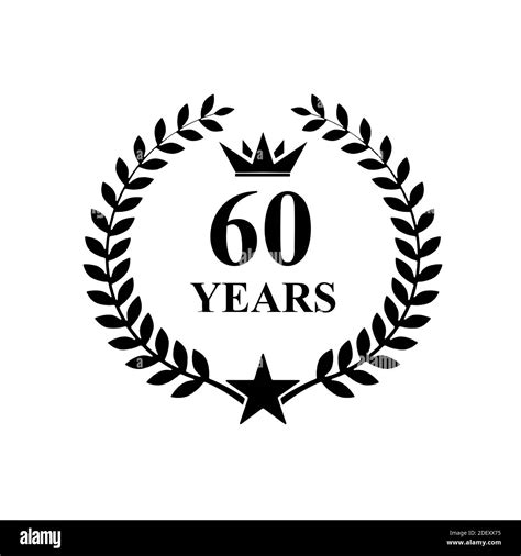 60 years old anniversary , luxurious logo Golden Stock Photo - Alamy