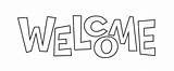 Welcome Coloring Pages sketch template