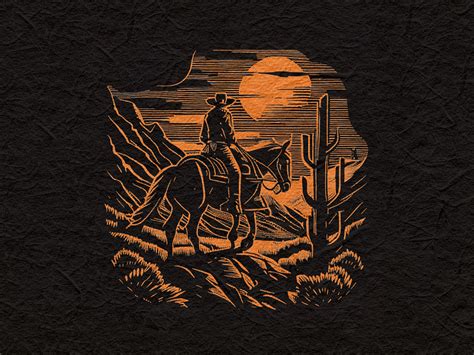 Cowboy Sunset by Nocturnal Wolf on Dribbble