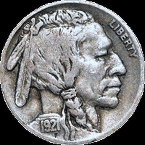 Buffalo Nickel Actual Size Image