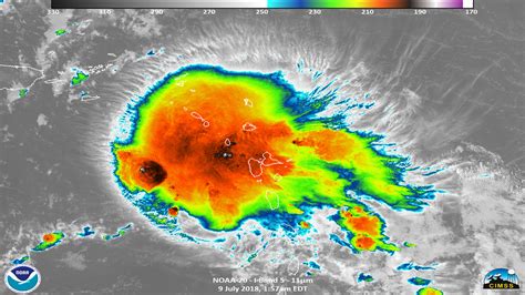 Infrared imagery of Hurricane BeryI | NOAA National Environmental Satellite, Data, and ...