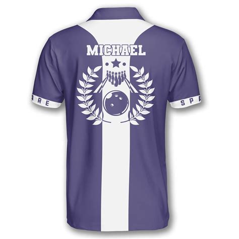 Bowling Purple White Custom Bowling Shirts for Men - Primesty