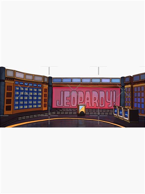 "Jeopardy stage" Sticker for Sale by Yellowcaked | Redbubble