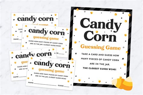 Free Printable Candy Corn Guessing Game Cards - Favorite Printables