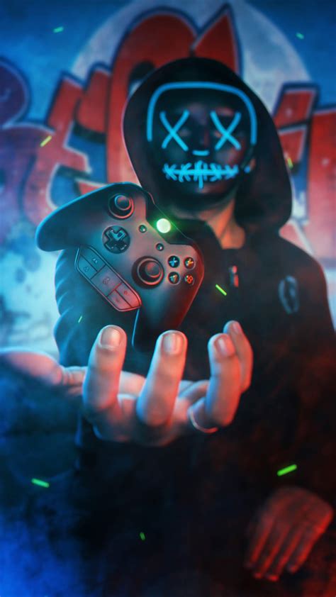 Gamer boy mask mobile wallpaper - HD Mobile Walls