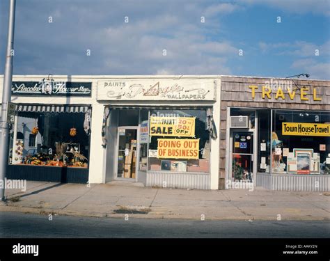 1960s STREET WITH STORE FRONT BUSINESSES Stock Photo - Alamy