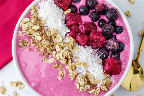 Pretty Pink Pitaya (Dragonfruit) Smoothie Bowl - Good Food From The Heart