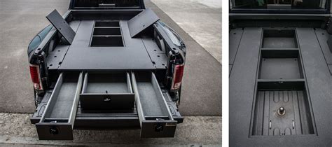 A great storage solution from TruckVault for 5th wheel RVers Truck Bed Storage, Gun Storage ...