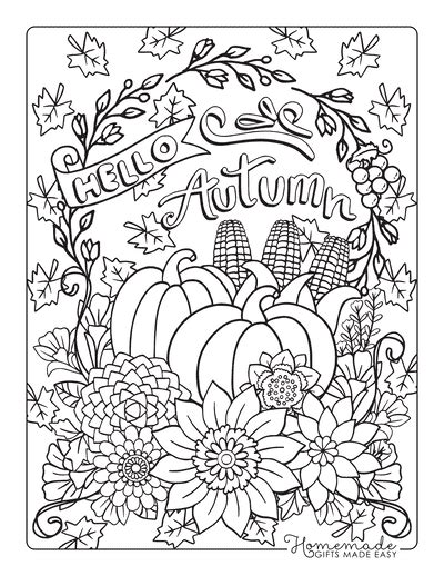 Autumn Coloring Pages Images