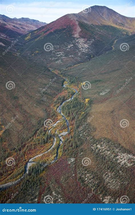 River through a Mountain Valley Stock Image - Image of aerial, stream: 17416951