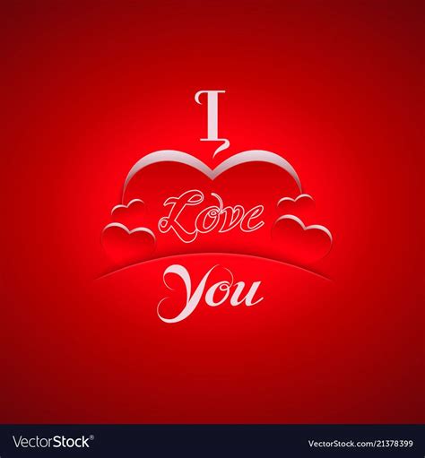 I love you background with hearts vector image on VectorStock | Love ...