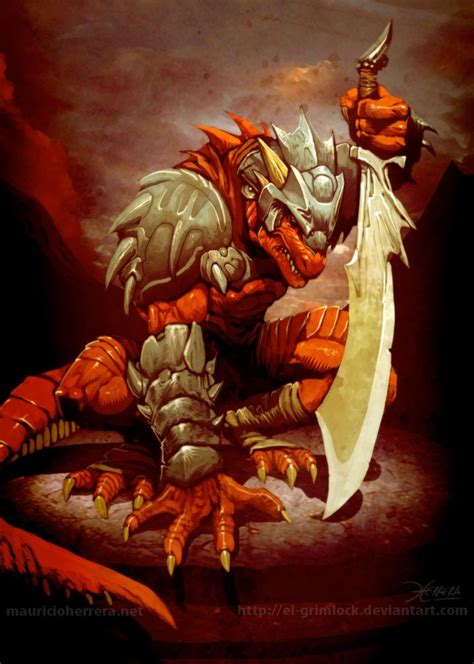 Dragon Warrior by el-grimlock.deviantart.com | Draconato, D&d rpg, Dragões