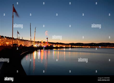 Douglas Isle of Man promenade fun fair Stock Photo - Alamy