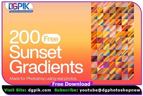 200 Sunset Effect Photoshop Gradients - DGPik