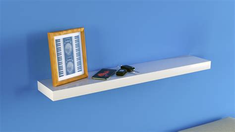 Gloss White Floating Shelf 800x150x38mm – Topshelf