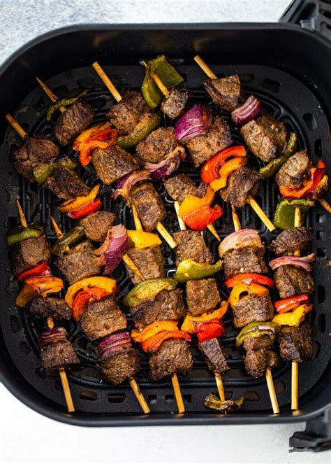 Air Fryer Beef Shish Kebabs - SpiceYourCooking.com