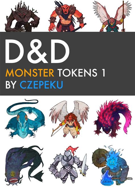 DnD Monster Tokens | Dnd monsters, Dungeons and dragons books, Dnd miniatures