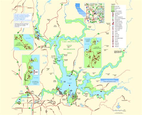 Lake Oroville State Recreation Area Map - Lake Oroville State ...