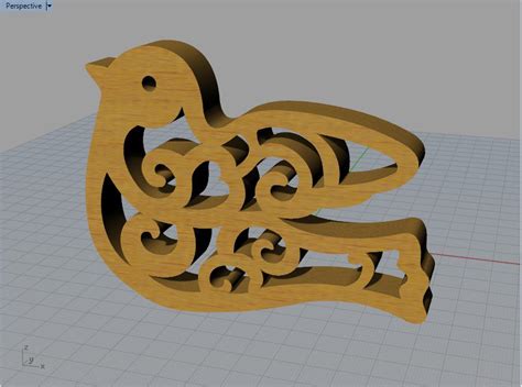 Laser Cut Bird DXF File Free Download - 3axis.co