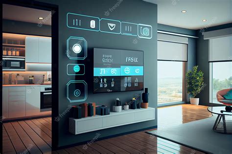 Premium Photo | Smart Home Interface With Augmented Realty of IOT Object Interior Design