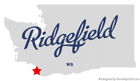 Map of Ridgefield, WA, Washington