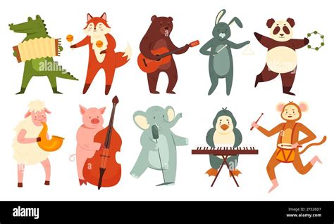 Animal musicians Stock Vector Images - Alamy