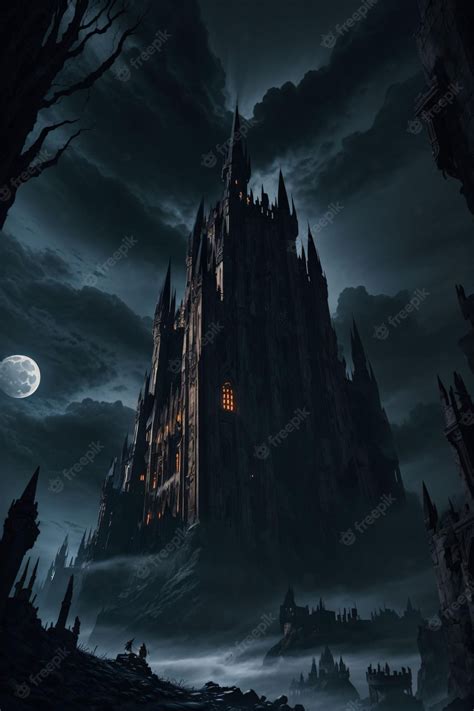 Premium AI Image | Dark castle at night