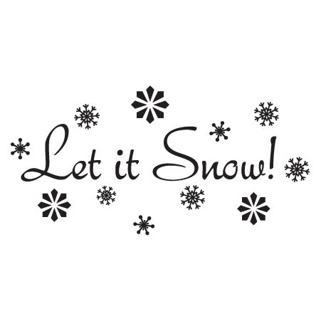 Let It Snow Script Wall Quotes™ Decal | WallQuotes.com