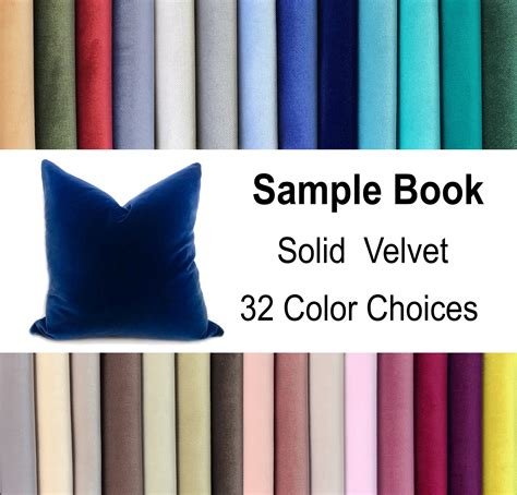 Velvet Fabric Sample Book / Fabric Swatches / Solid Color - Etsy UK