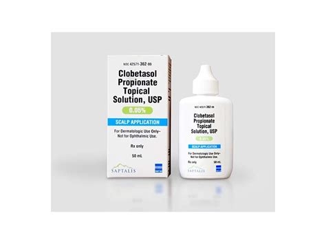 Clobetasol Propionate Topical Solution Scalp Application, 0.05%, 50 mL Saptalis (RX ...