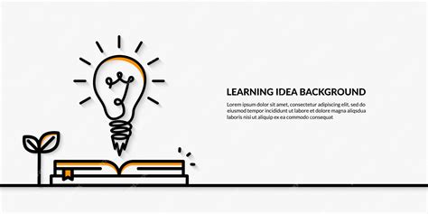 Premium Vector | Learning idea with launching light bulb banner back to ...