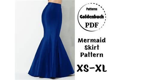 XS-XL Fishtail Skirt PDF Sewing Pattern Wedding Mermaid Skirt - Etsy