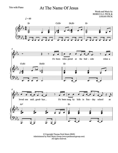 At The Name Of Jesus - Sheet Music | Peck Music Publishing