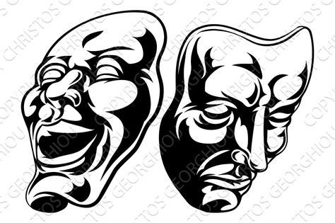 Theatre Masks ~ Illustrations ~ Creative Market