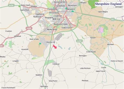 A Map of Shropshire England. Shropshire UK Map