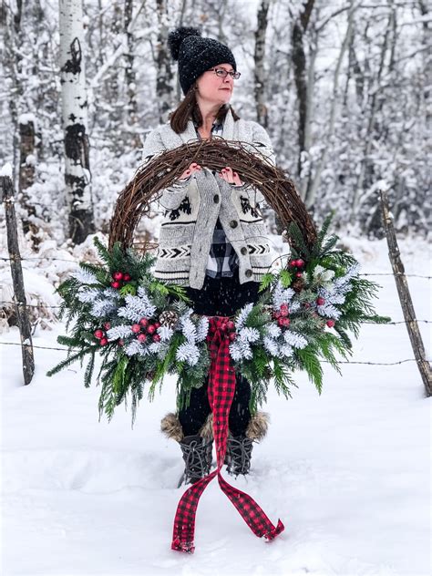 DIY Giant Evergreen Christmas Wreath - A Pretty Life In The Suburbs