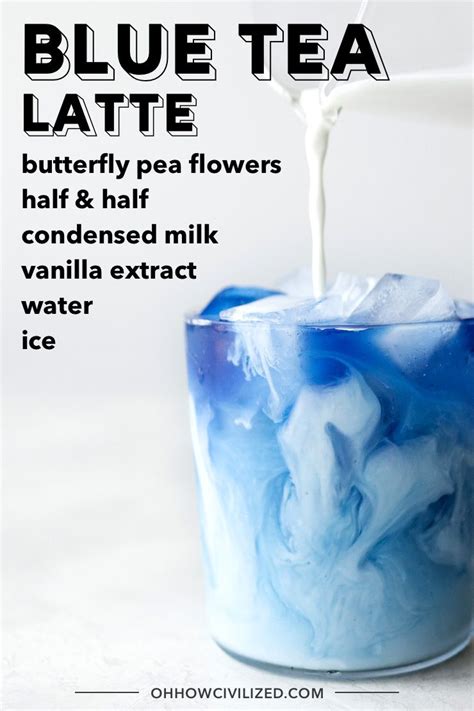 Blue Tea Latte | Bubble tea recipe, Milk tea recipes, Tea latte