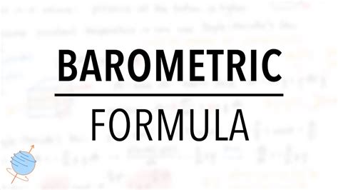 Barometric Pressure Equation at Tricia Kearse blog