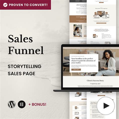 Sales Page Funnel Template for Coaches, Course Creators, and Digital ...